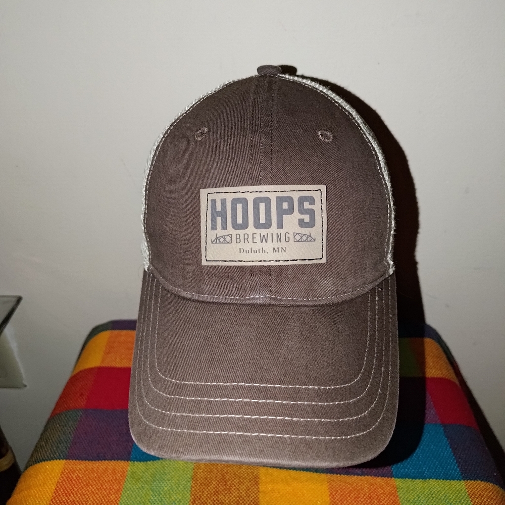 Hoops Brewing Duluth Mn Leather Patch Snapback Ca… - image 1